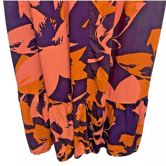 ABEL THE LABEL Anthropologie Navy Pink Orange Hi Lo Clare Dress Size XS - Picture 9 of 9